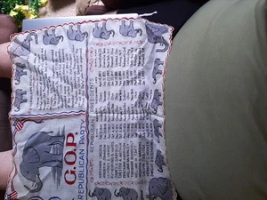 Republican Party Hanky, 1950s  - Picture 1 of 4