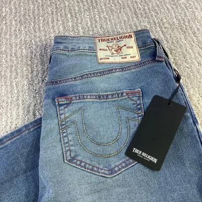 Pantalones de mezclilla True Religion Becca tiro medio bootcut lavado ligero para mujer talla 28 nuevos con etiquetas Foto 1 de 4