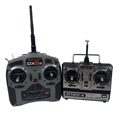 Futaba Attack-4 FP-T4NBL & Spektrum DX5e RC Transmitters Lot AS IS Untested Foto 1 de 4