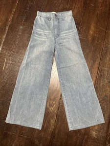 Jeans denim Doen Mercer vita alta gamba larga 148493 lavaggio medio USA donna taglia 23 - Foto 1 di 12