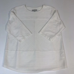 Southern Lady Ribbed 3/4 Sleeve Tunic White Size Lg NWOT - Picture 1 of 8