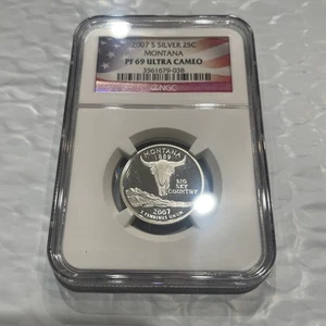 2007-S Silver 25C Montana State Quarter NGC PF69 Ultra Cameo - Picture 1 of 3