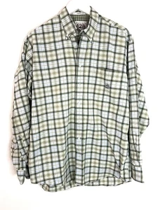 Camisa Western Para Hombre Cinch Verde/Blanco A Cuadros Abotonada Manga Larga Talla M - Imagen 1 de 7