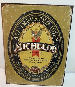 2006 Michelob Sign 12.5 X 16 Metal Anheuser-Busch - Picture 1 of 6