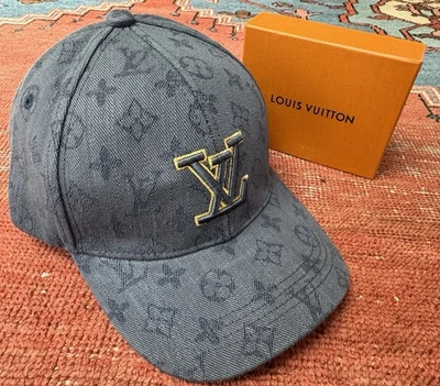 Louis Vuitton LV Steel Blue Monogram Essential Embroidered Medium Baseball Cap - Image 1 of 4