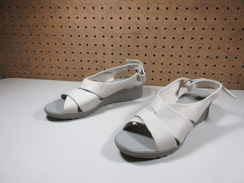 Clarks sandali donna champagne caddell brillanti con zeppa con cinturino 9 W