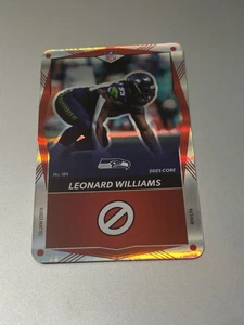 2025 Uno Elite Core Red Foil - LEONARD WILLIAMS #184 Seattle Seahawks Football - Picture 1 of 2