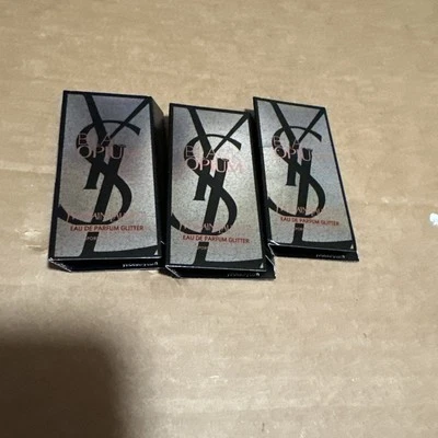 3X Yves Saint Laurent YSL Black Opium Eau De Parfum Brillo Muestra Frasco 1,2 ml/e Foto 1 de 4