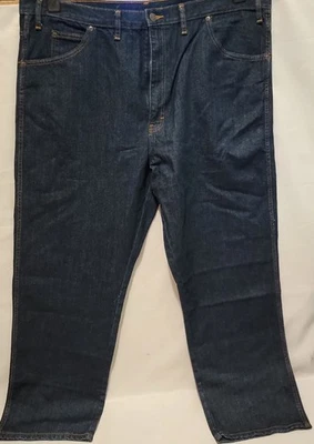Dickies Jeans Mens 44X32 Dark Wash Straight Leg 100% Cotton Work Pants Classic - Image 1 of 4