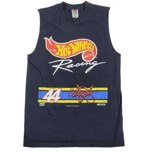 Camiseta sin mangas sin mangas Hot Wheels 44 Kyle Petty negra grande de colección años 90 - Imagen 1 de 7