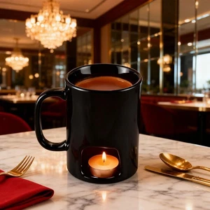 Chocolate Fondue Pot Butter Warmer Ceramic Hot Pot for Dinner Birthday Party - Picture 1 of 7