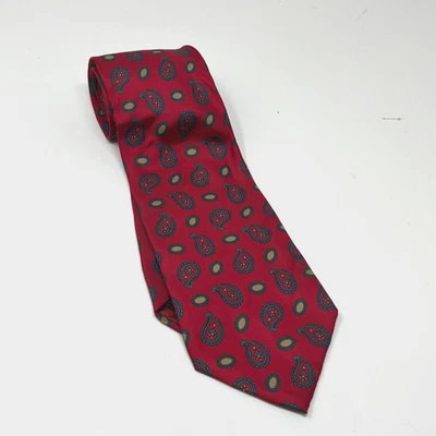 Corbata Lanvin Hombre Unisex Roja Cachemira 100% Seda Hecha en Italia Otoño Tendencia 2025 Foto 1 de 4