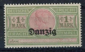 Germany Danzig railway revenue 1 Mark MH fiscal - Picture 1 of 1