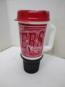 Whirley OU Oklahoma Sooners Tumbler Cup Travel Lidded Vintage Rare 32 Oz - Picture 1 of 11