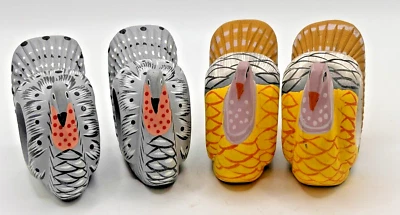 Juego de 4 servilleteros de pavo de acción de gracias pintados a mano otoño otoño Foto 1 de 4