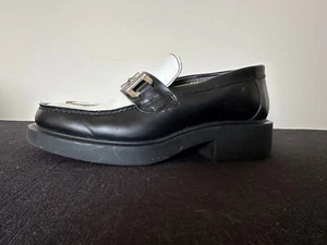 MOCASSINI MONOCROMATICI VINTAGE ANNI '90 PATRICK COX PC BIANCO NERO UK 3,5 - Foto 1 di 9