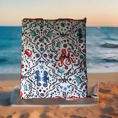 Manta de picnic/playa Vera Bradley empacable SEA LIFE tortugas oceánicas/caballito de mar Foto 1 de 4