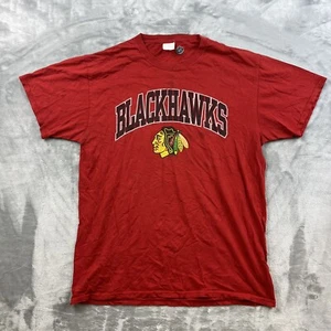 Chicago Blackhawks T-Shirt Mens Medium Red Hockey NHL Y2K - Picture 1 of 6