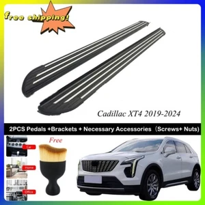 2PCS Running Board fits for Cadillac XT4 2019-2024 Side Step Nerf Bars Protector - Picture 1 of 7