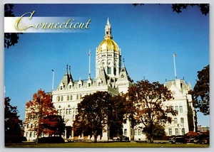 Postal The State Capital Hartford Connecticut Bushnell Park - Herb Wells - Imagen 1 de 2