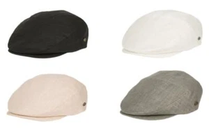 100% Linen ivy snap brim Cabbies Gatsby Ivy Golf fitted Hat Cap - Picture 1 of 5
