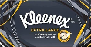 MuralMax Kleenex Taschentücher einzelne große Box, weiß, 90 Stück (1er Pack) extra groß - Bild 1 von 3