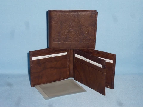 BUFFALO SABRES   Leather BiFold Wallet   NEW   dark brown 3+ Cover