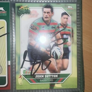 John Sutton Signed 2011 NRL Select Champions Card South Sydney Rabbitohs - Picture 1 of 1