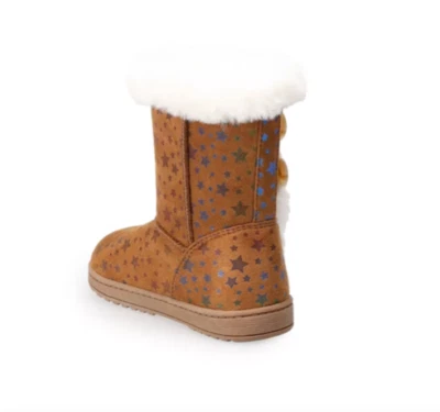 NUEVO EN CAJA JUMPING BEANS NORAA Niñas Pequeñas Botas Corazón Castaño | Talla 6T Foto 1 de 4