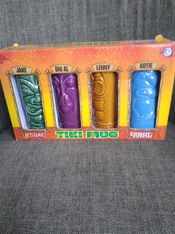 Ceramic Tiki Mugs - Set of 4