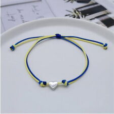 Ukrainian Flag Heart Blue Yellow Bracelet Adjustable Bangle Women Men Jewellery