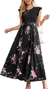 Women 2025 Spring Summer Dresses Maternity Sleeveless Ribbed Fashion Casual Outf - Picture 1 of 27