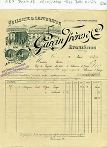 Dépt 13 - Eyguières - Très Belle Entête d'une Huilerie & Savonnerie 02/03/1896 - Picture 1 of 1