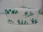 Tissue Box Cover Eucalyptus Leaves on White - Circle Opening - Great Gift Idea!