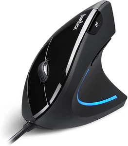 Perixx PERIMICE-513 Wired Ergonomic Vertical Mouse - 1000/1600 DPI - Right - RSI - Picture 1 of 12
