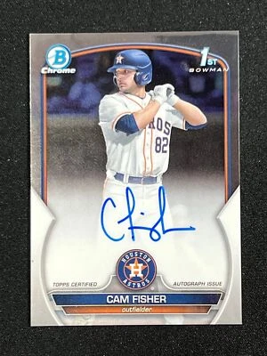 2023 Bowman DRAFT CHROME CAM FISHER AUTO ASTROS CDA-CFI - Image 1 of 2