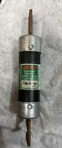 Fusetron FRN-R-100 Dual Element Fuse 100A 250VAC, Time Delay, Class RK5 - Picture 1 of 3