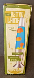 Astro Lava Lamp Wembley Casino & Lounge Collection Orange Wax Blue Liquid New IB - Picture 1 of 7