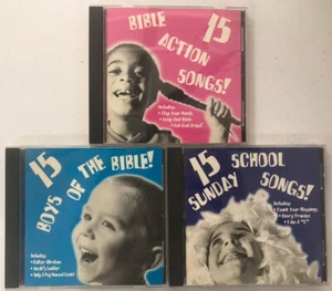 Kid City Tunes Bible Music CDs Lot: 15 Bible Action Songs, Sunday School, + More - Imagen 1 de 3