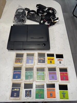 TurboGrafx CD TurboDuo Launch Edition Black Console With 15 Games Excellent Cond - Image 1 of 4