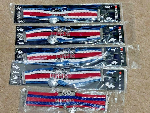 Lot of 5 NBA LA Los Angeles Clippers Infinity Basketball Bracelet US SELLER Cover