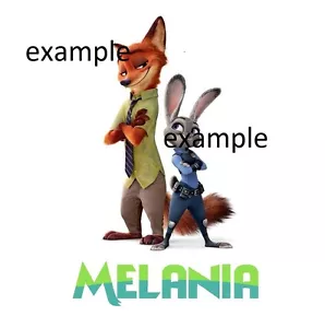 Camiseta personalizada Zootopia nombre # 10 - 8 x 10 - hierro sobre transferencia - Imagen 1 de 1