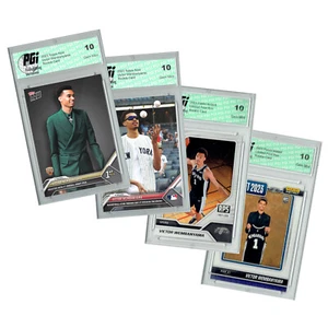 Victor Wembanyama 2023 Spurs 4 Karten Konvolut Panini/ToppsNow Rookie Cards PGI 10 - Bild 1 von 5