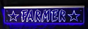 Farmer Landwirt LED Namensschild oder dein Name LKW Truckerschild personalisiert - Picture 1 of 12