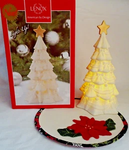 Lenox "All Is Bright" Porcelain Lighted Christmas Tree 8.5" - Picture 1 of 9