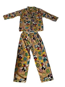 Disney by Poppins Grace Co VINTAGE DISNEY PAJAMAS Ladies M-L MICKEY MOUSE PJS - Picture 1 of 10
