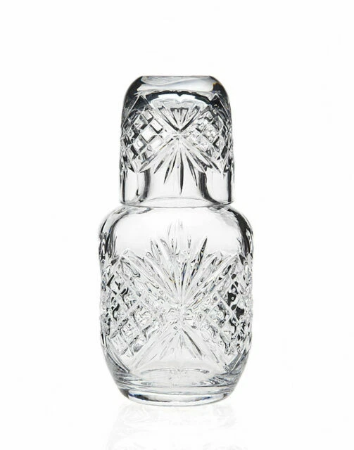 Dublin Crystal Bedside Night Carafe With Tumbler Glass a Class 1 Godinger