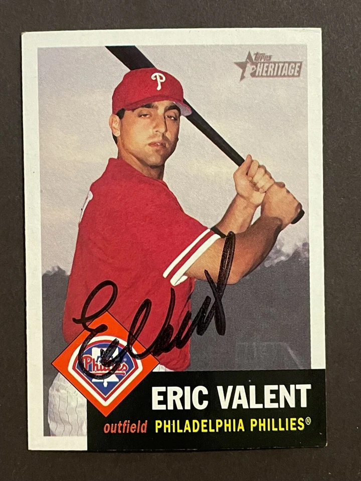 2002 Topps (Heritage) SIGNED: Eric Valent, PHILLIES #259 - Image 1 of 1