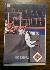1993 Baltimore Orioles MLB Fold Up Pocket Schedule Coca Cola Ad on Reverse - Picture 1 of 2