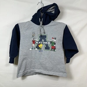 Vtg Acme Kids S Hooded Long Sleeve Shirt 90's Sportswear Bugs Bunny Sylvester - Picture 1 of 9